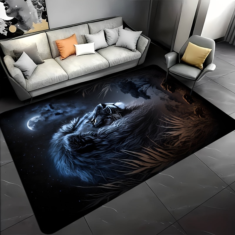 Home Toilet Bathroom Design - Tappeto Starry Night Lion - Tappeto