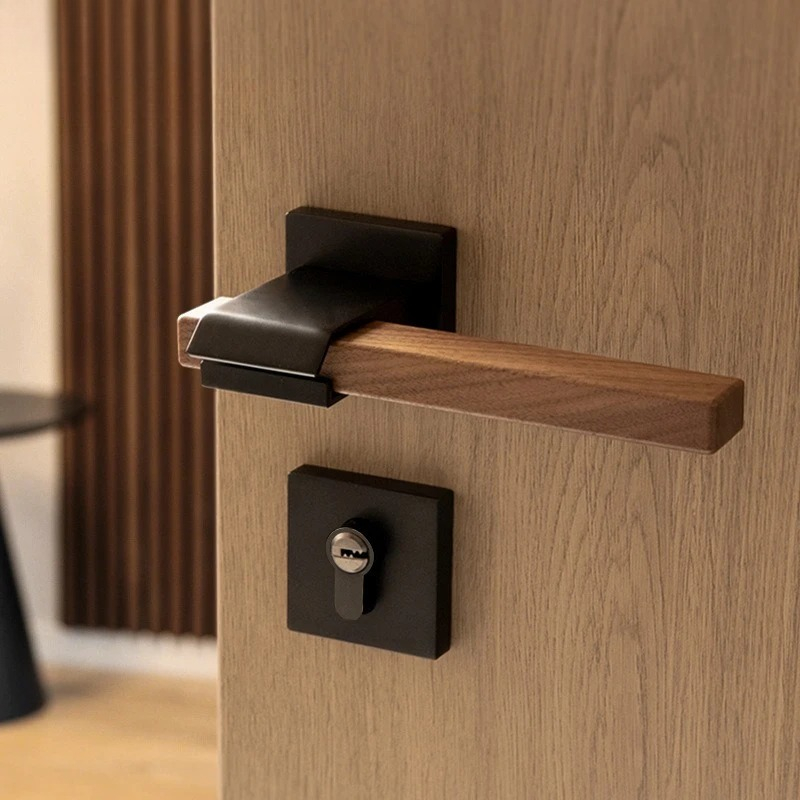 Home Hardware Bathroom Accessories - Maniglia per porta in noce Serratura