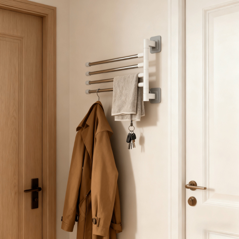 Home Essentials Bathroom Rack - Portasciugamani Moderno Minimalista a Sospensione con
