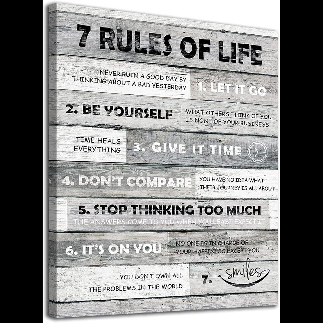 Home Bathroom Rules - Stampa su Tela con Citazioni Motivazionali