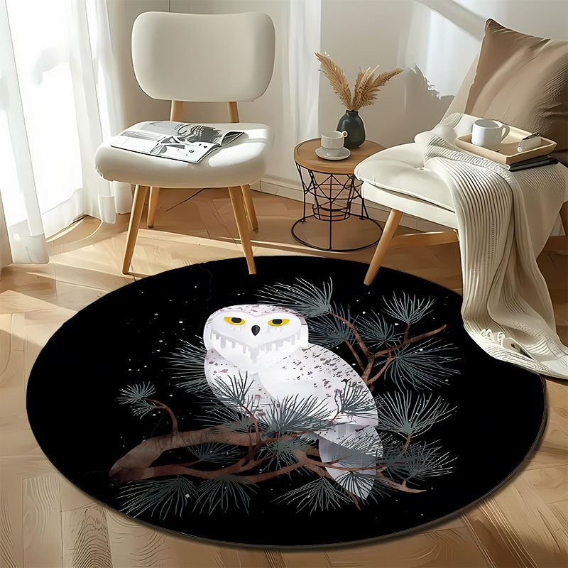 Home Toilet Bathroom Design - Spedizione gratuita! Snowy Owl Forest Design