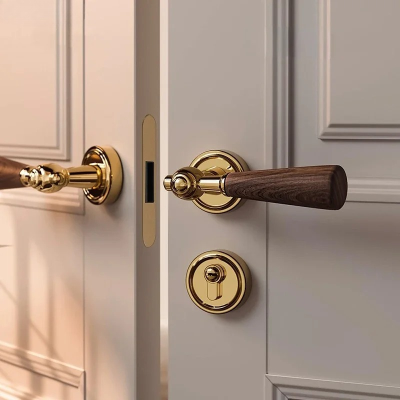 Home Hardware Bathroom Accessories - Maniglia in legno di noce Serratura