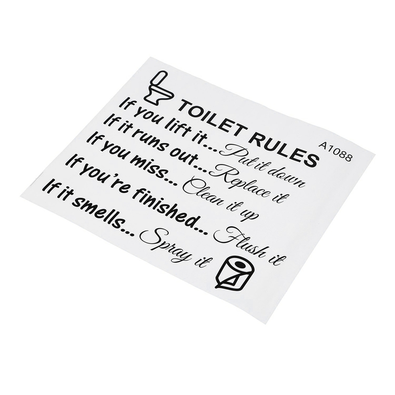 AS60-10X Regole per WC Bagno A - Home Bathroom Rules recensione e prezzo