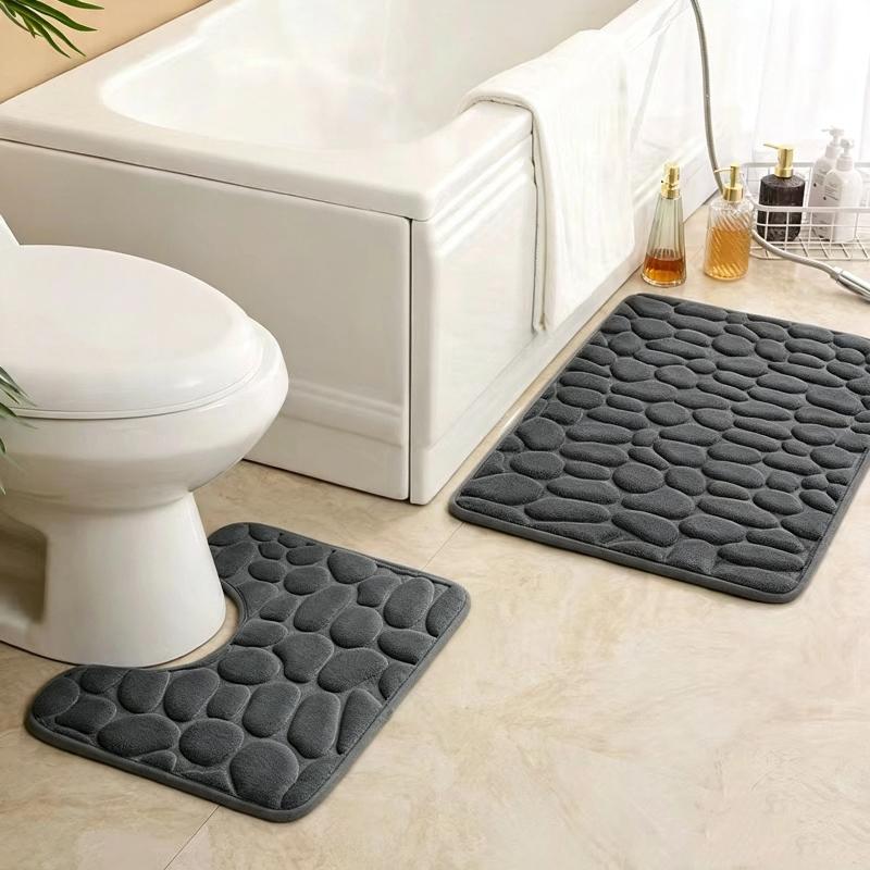 Set di Tappeti da Bagno Grigi  - Home Toilet Bathroom Design recensione e prezzo