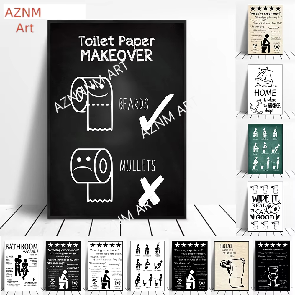 Arte della parete su tela pitt - Home Bathroom Rules recensione e prezzo