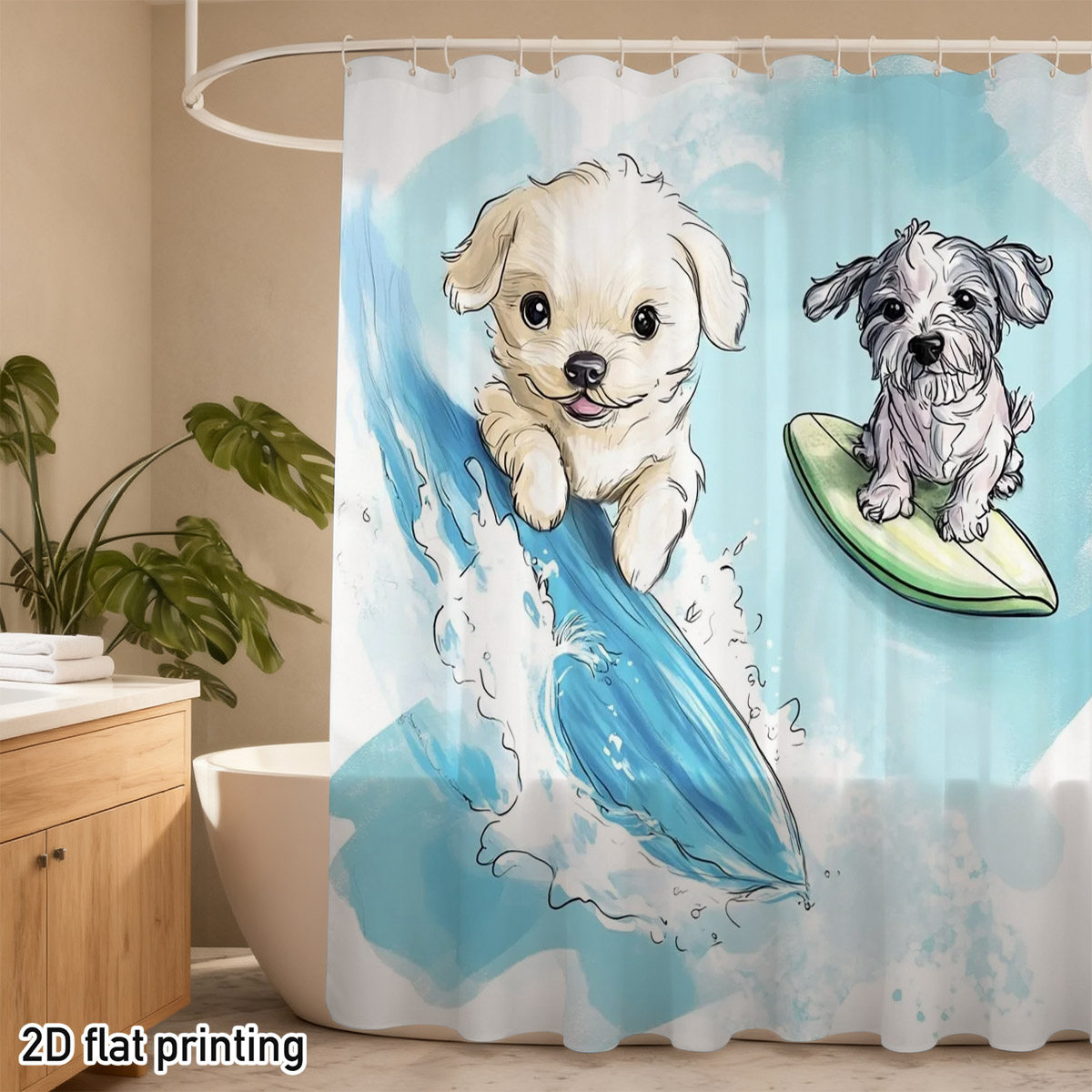 Adorabile Tenda Doccia per Can - Adorable Home Bathroom Ideas recensione e prezzo
