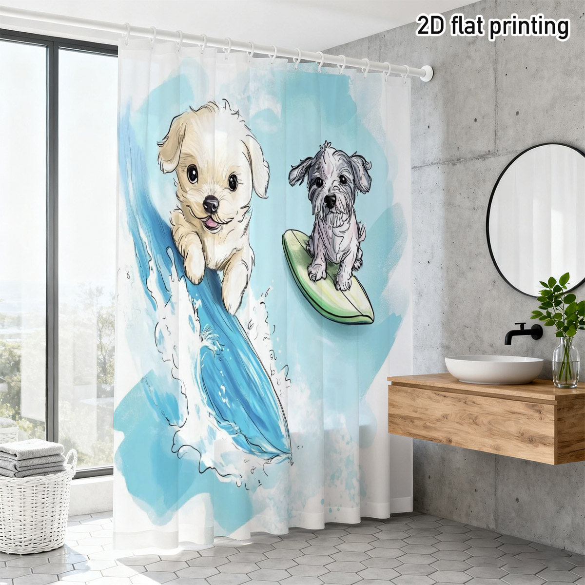 Adorabile Tenda Doccia per Can - Adorable Home Bathroom Ideas recensione e prezzo