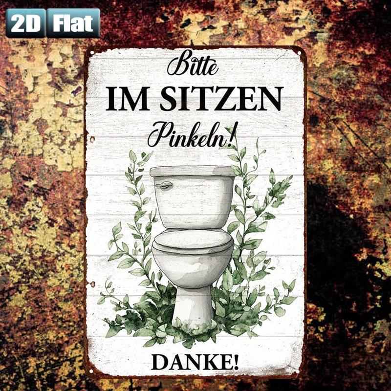 Targa in metallo retrò con scr - Home Bathroom Rules recensione e prezzo